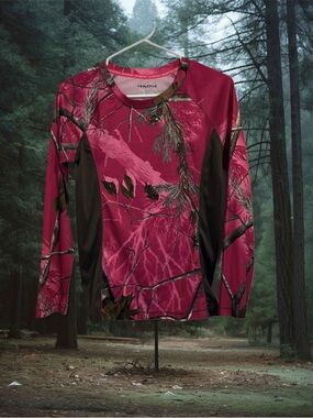 Pink Realtree Camo Long Sleeve Dry-Fit Performance Shirt
